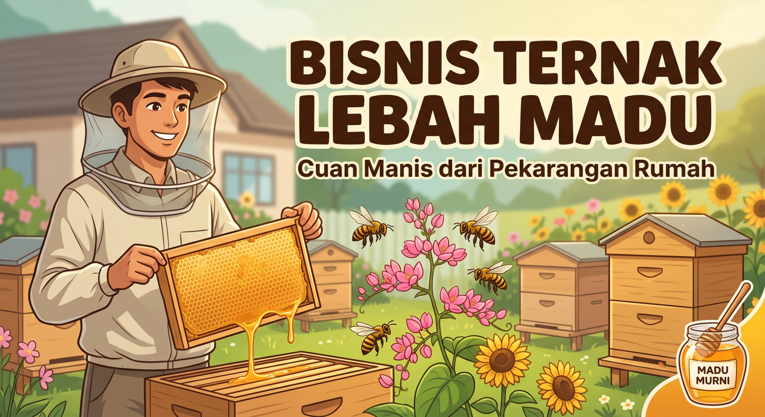 Gurihnya Cuan dari Rumah dengan Bisnis Ternak Lebah Madu