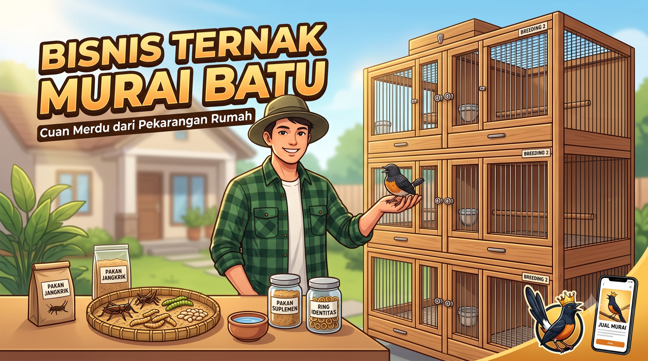 Langkah Mudah Memulai Bisnis Ternak Murai Batu Ubah Kegemaran Jadi Cuan